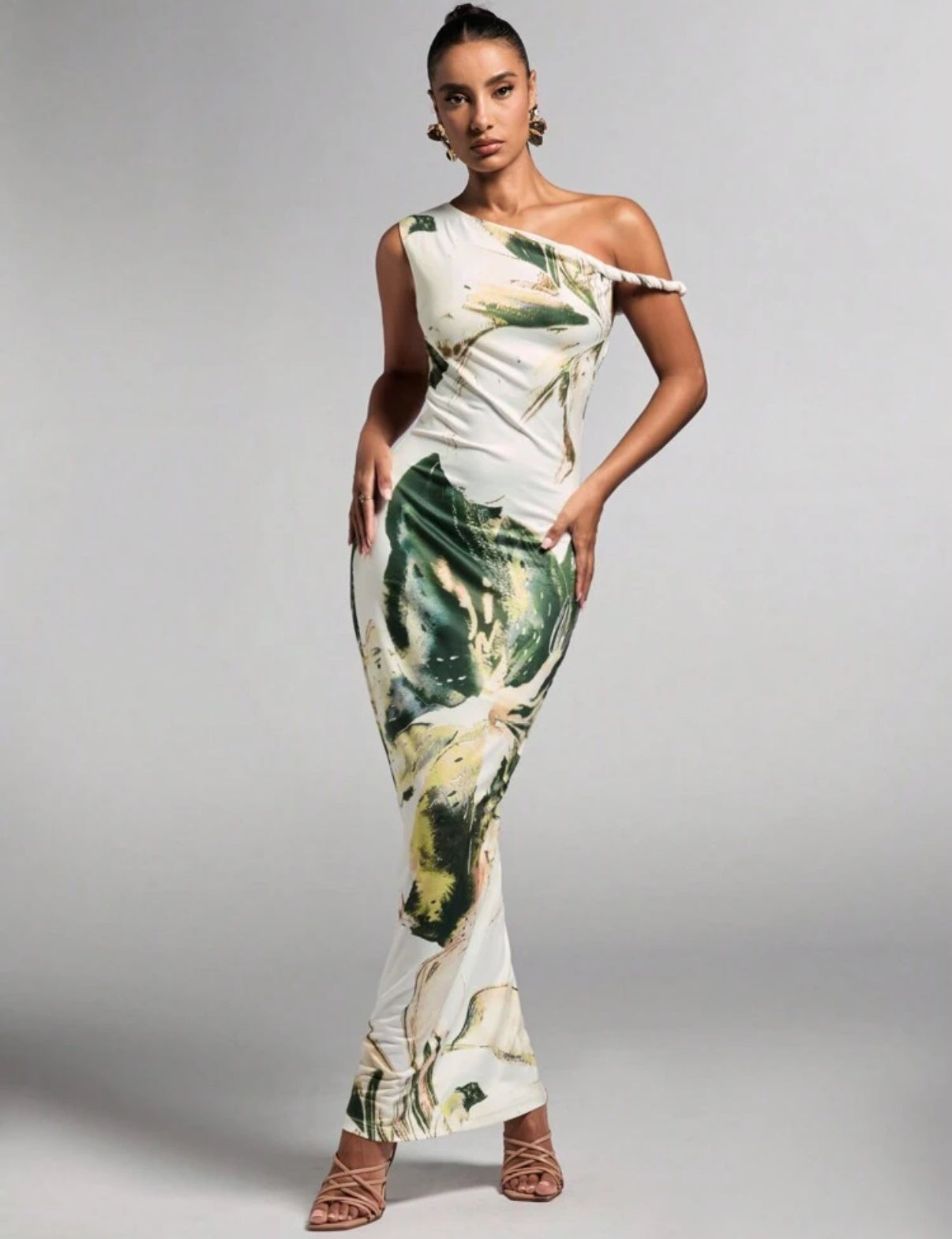 Green Floral Maxi Dress