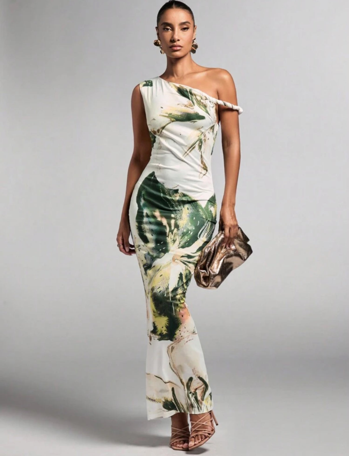 Green Floral Maxi Dress