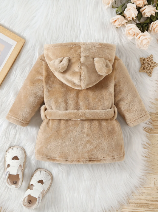 Baby Fleece Dressing Gown Robe (can be personalised)