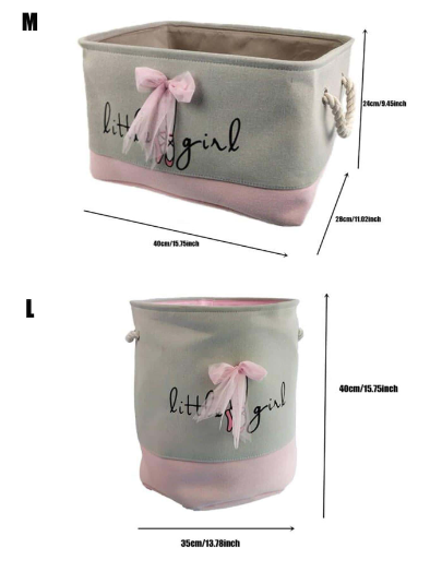 Pink Ballerina Laundry Storage Basket