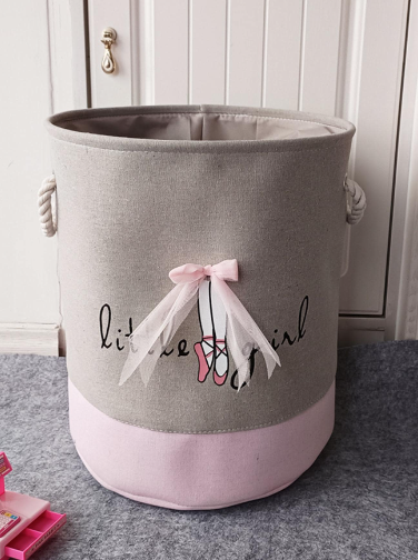 Pink Ballerina Laundry Storage Basket