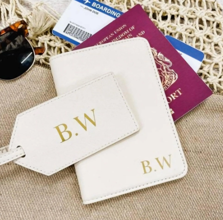 Mr & Mrs Personalised Passport Holders & Luggage Tags