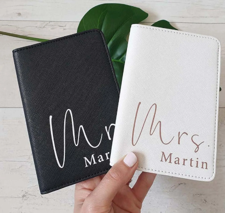 Mr & Mrs Personalised Passport Holders & Luggage Tags