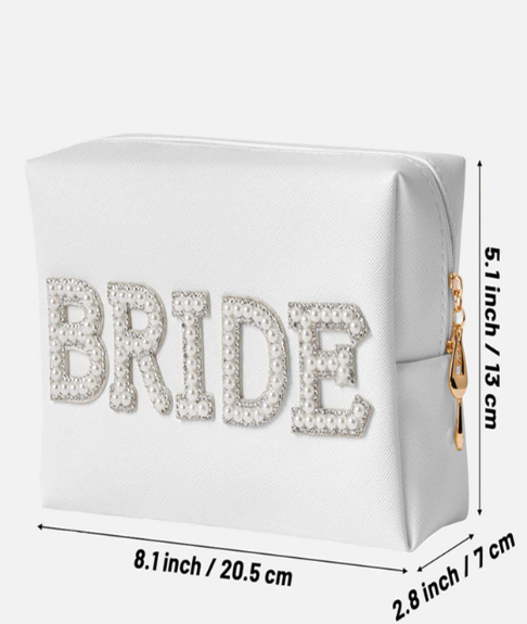 Diamanté Bride/Mrs Pouch Makeup Travel Bag