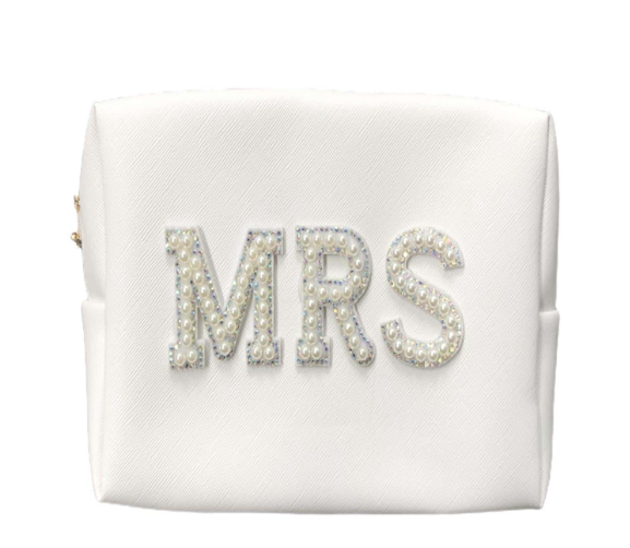 Diamanté Bride/Mrs Pouch Makeup Travel Bag