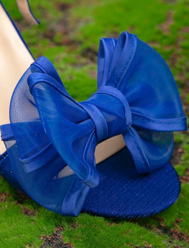 Blue 'Beau' Chunky Heels