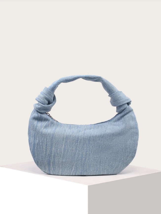 Denim Look Hobo Handbag