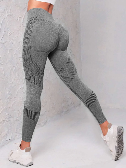 Gym Bunny Tummy Control Yoga Gym Leggings Grey JCS Company