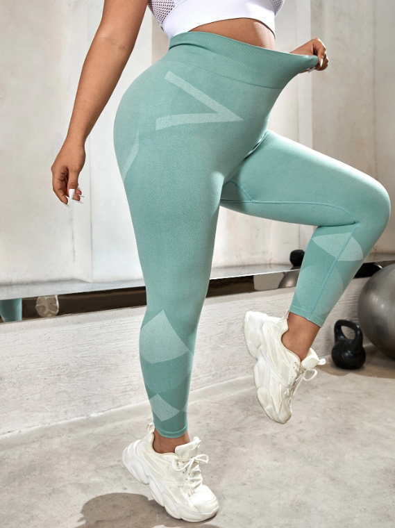 Mint green top gym leggings