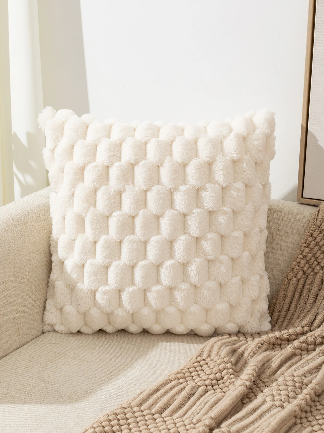 Cream Bubble Pillow Cushion Cover