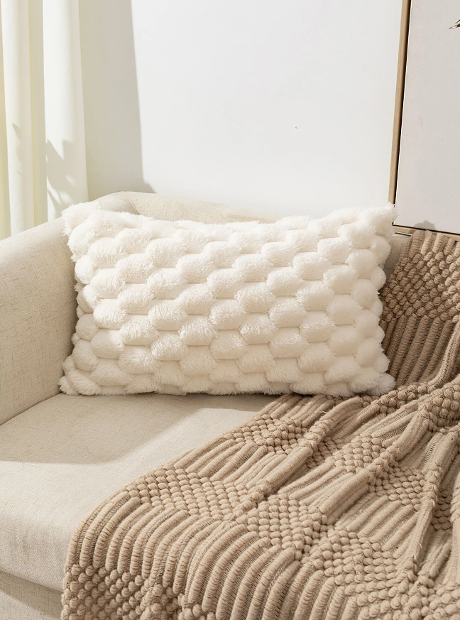 Cream Bubble Pillow Cushion Cover