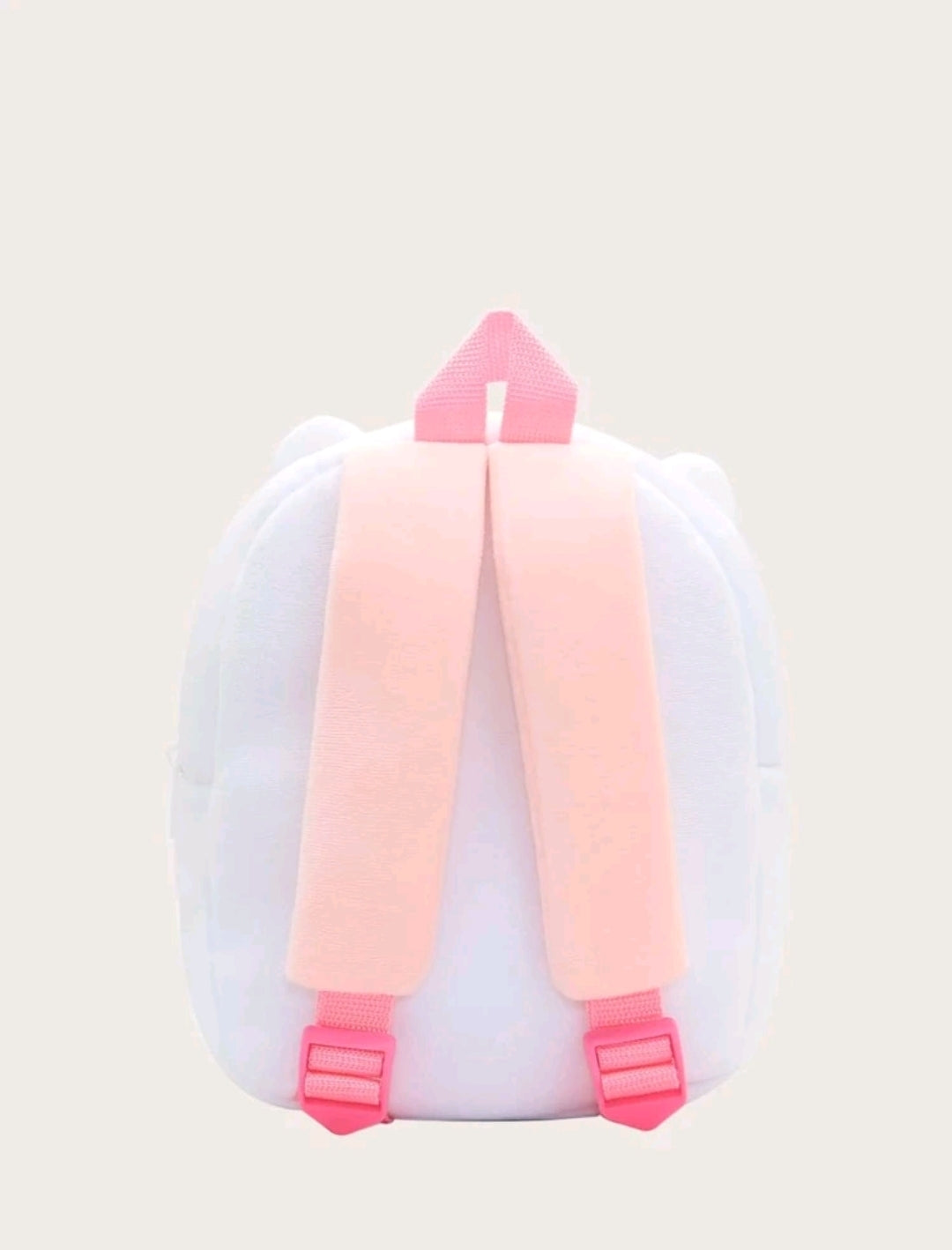 Personalised Childrens White Cat Backpack School Bag