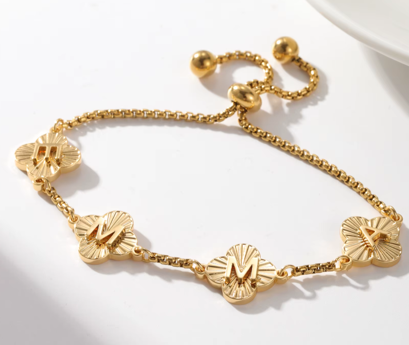 Florrie Personalised Clover Bracelet