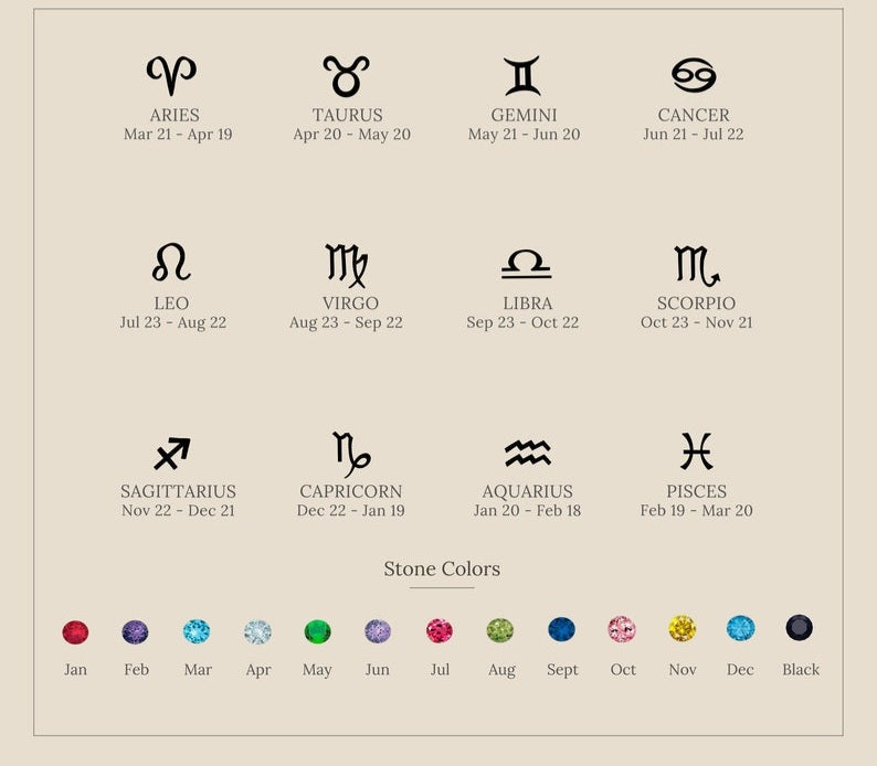 Zara Zodiac Starsign Necklace
