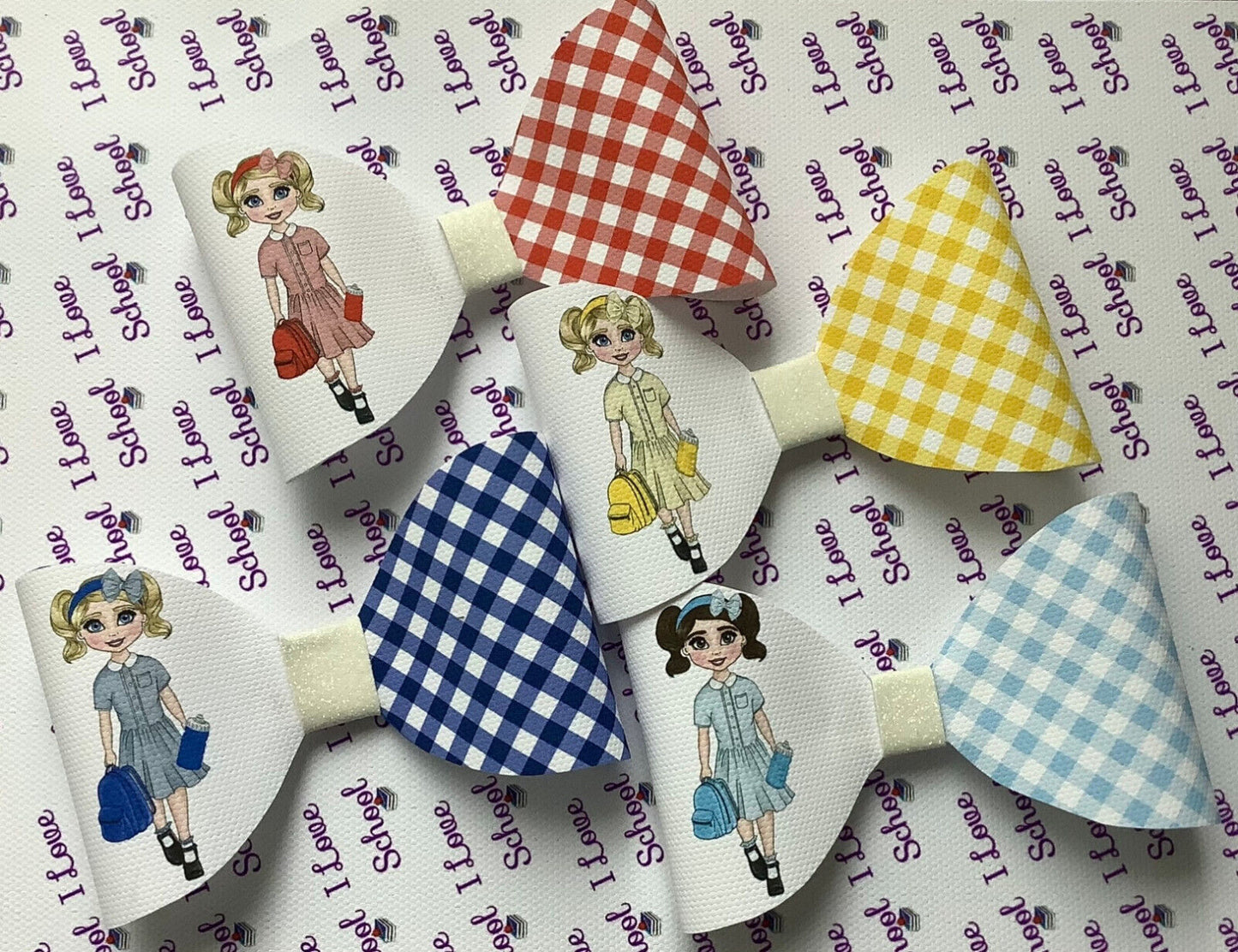 Children's School Hair Bows 2pk