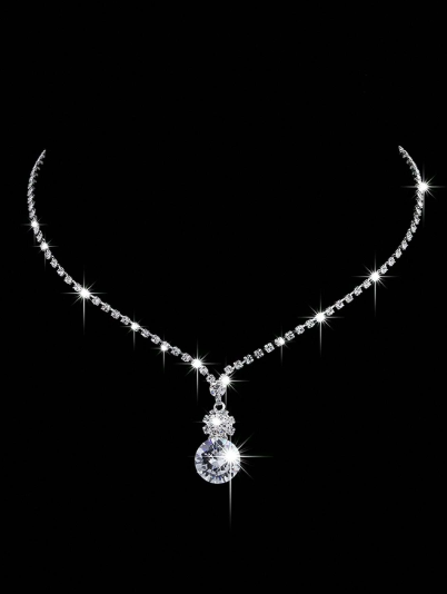 2 Piece Zinc Alloy Necklace & Earrings Bridal Set