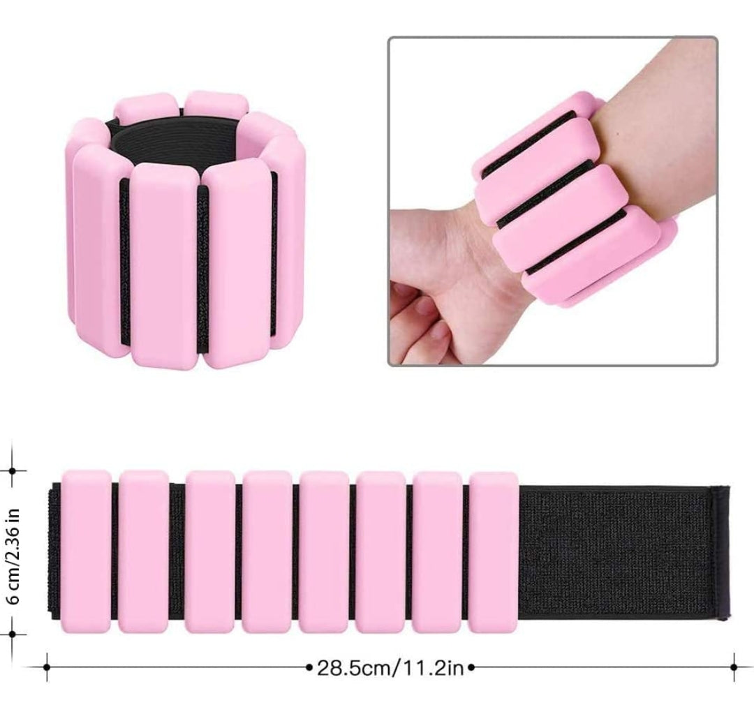 Gym Bunny Silicone Weighted Bracelets 2pk