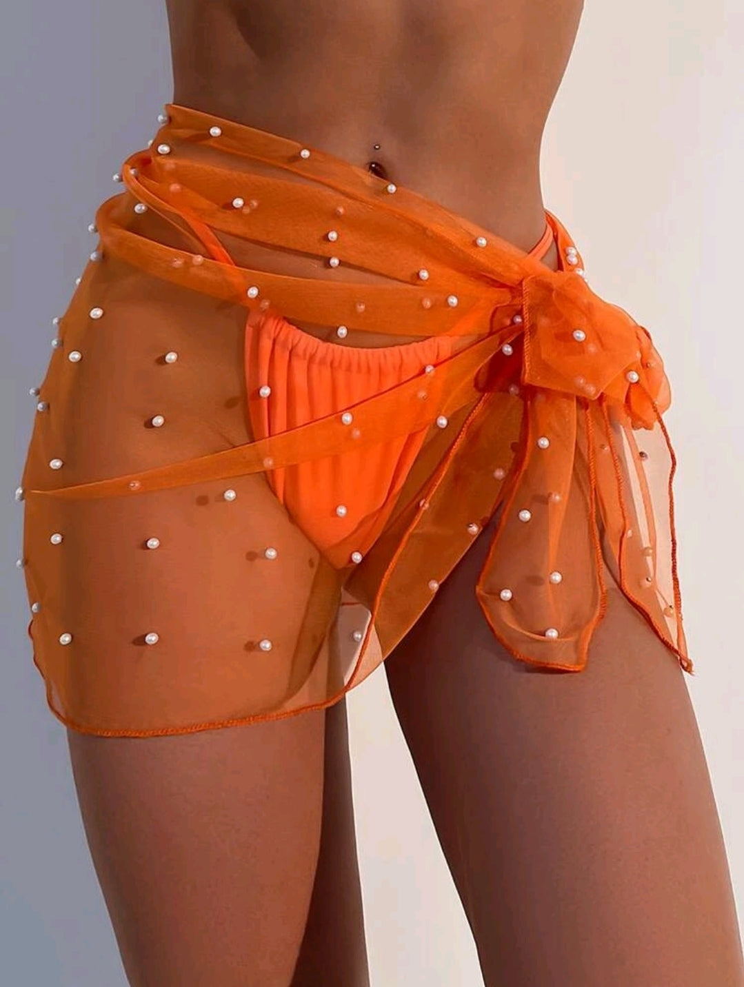 Orange Pearly Sarong