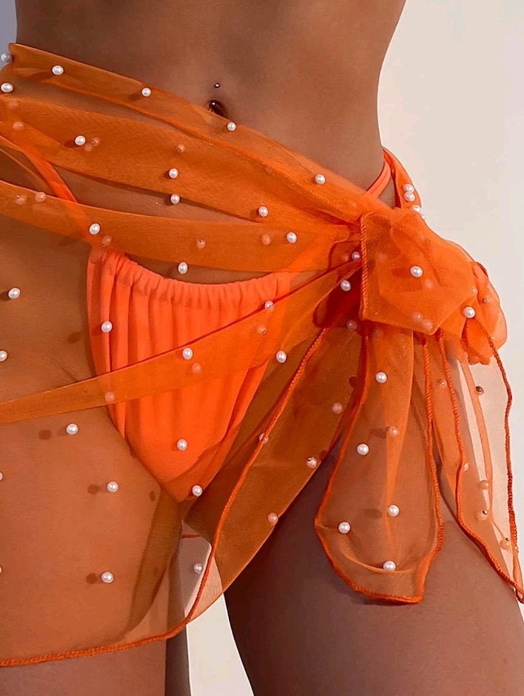 Orange Pearly Sarong